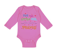 Long Sleeve Bodysuit Baby Little Girl We Prayed Christian Jesus God Cotton