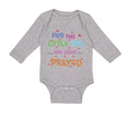 Long Sleeve Bodysuit Baby Little Girl We Prayed Christian Jesus God Cotton