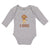 Long Sleeve Bodysuit Baby Lions Wild Animal Standing with Rugby Ball Sport