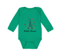 Long Sleeve Bodysuit Baby Eiffel Tower Text Petite Soeur Valentines Cotton