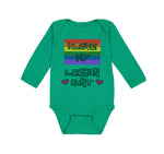 Long Sleeve Bodysuit Baby I Love My Lesbian Aunt with Gay Flag Lgbtq B Cotton