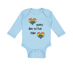 Long Sleeve Bodysuit Baby 2 Moms Are Better than 1 Mom Mothers Cotton - Cute Rascals