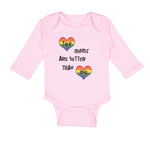 Long Sleeve Bodysuit Baby 2 Moms Are Better than 1 Mom Mothers Cotton - Cute Rascals