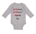 Long Sleeve Bodysuit Baby My Grandma and My Grandpa Love Me! Grandparents Cotton