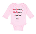 Long Sleeve Bodysuit Baby My Grandma and My Grandpa Love Me! Grandparents Cotton