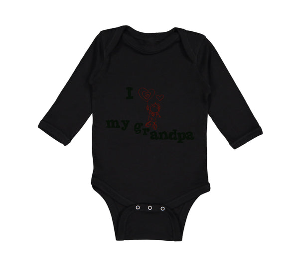 Long Sleeve Bodysuit Baby Grandpa Cute Boy Heart Balloon Grandfather Cotton - Cute Rascals