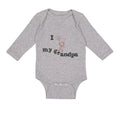 Long Sleeve Bodysuit Baby Grandpa Cute Boy Heart Balloon Grandfather Cotton