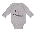 Long Sleeve Bodysuit Baby Grandpa Cute Boy Heart Balloon Grandfather Cotton - Cute Rascals