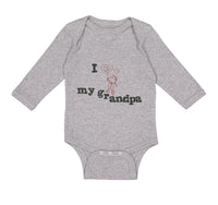 Long Sleeve Bodysuit Baby Grandpa Cute Boy Heart Balloon Grandfather Cotton - Cute Rascals