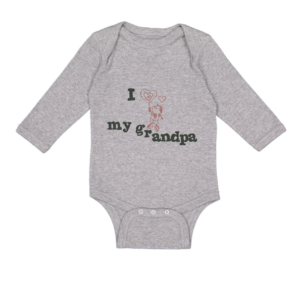 Long Sleeve Bodysuit Baby Grandpa Cute Boy Heart Balloon Grandfather Cotton - Cute Rascals