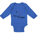 Long Sleeve Bodysuit Baby Grandpa Cute Boy Heart Balloon Grandfather Cotton - Cute Rascals