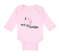 Long Sleeve Bodysuit Baby Grandpa Cute Boy Heart Balloon Grandfather Cotton