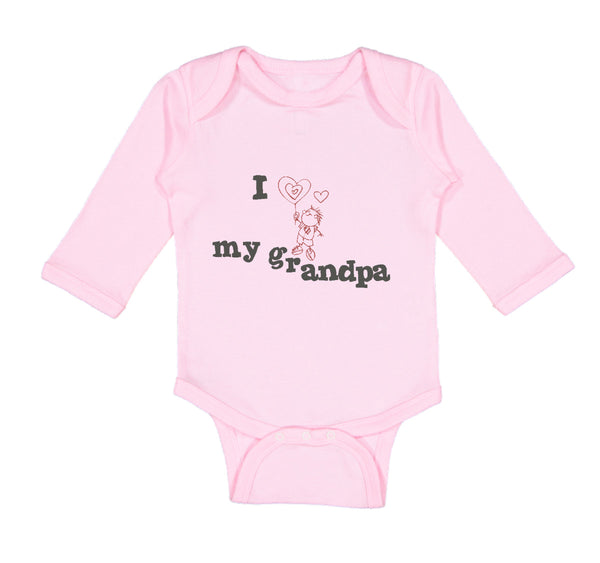 Long Sleeve Bodysuit Baby Grandpa Cute Boy Heart Balloon Grandfather Cotton - Cute Rascals
