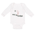 Long Sleeve Bodysuit Baby Grandpa Cute Boy Heart Balloon Grandfather Cotton