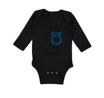 Long Sleeve Bodysuit Baby Officer Daddy Blue Badge Cop Enforcement Cotton