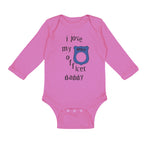 Long Sleeve Bodysuit Baby Officer Daddy Blue Badge Cop Enforcement Cotton