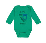 Long Sleeve Bodysuit Baby Officer Daddy Blue Badge Cop Enforcement Cotton