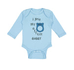 Long Sleeve Bodysuit Baby Officer Daddy Blue Badge Cop Enforcement Cotton
