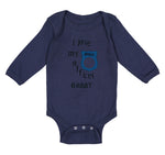 Long Sleeve Bodysuit Baby Officer Daddy Blue Badge Cop Enforcement Cotton