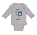 Long Sleeve Bodysuit Baby Officer Daddy Blue Badge Cop Enforcement Cotton