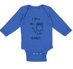 Long Sleeve Bodysuit Baby Officer Daddy Blue Badge Cop Enforcement Cotton