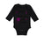 Long Sleeve Bodysuit Baby Black Purple Mommy Will You Marry Daddy Cotton - Cute Rascals