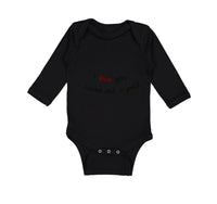 Long Sleeve Bodysuit Baby Black and Red I Love You Pushel and Beck Cotton - Cute Rascals
