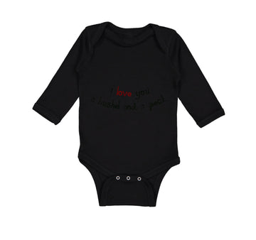 Long Sleeve Bodysuit Baby Black and Red I Love You Pushel and Beck Cotton