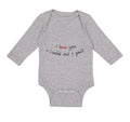 Long Sleeve Bodysuit Baby Black and Red I Love You Pushel and Beck Cotton
