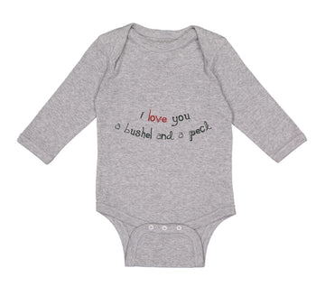 Long Sleeve Bodysuit Baby Black and Red I Love You Pushel and Beck Cotton