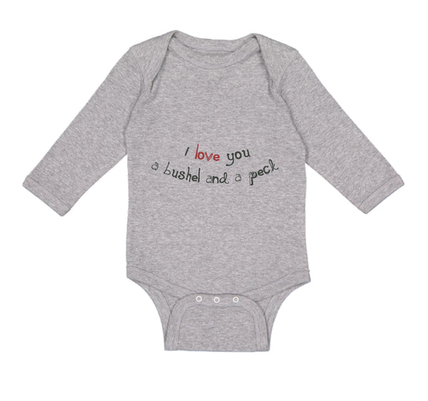 Long Sleeve Bodysuit Baby Black and Red I Love You Pushel and Beck Cotton - Cute Rascals
