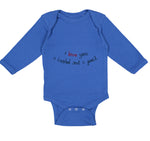 Long Sleeve Bodysuit Baby Black and Red I Love You Pushel and Beck Cotton - Cute Rascals