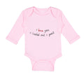 Long Sleeve Bodysuit Baby Black and Red I Love You Pushel and Beck Cotton