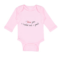 Long Sleeve Bodysuit Baby Black and Red I Love You Pushel and Beck Cotton - Cute Rascals