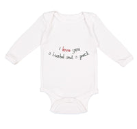 Long Sleeve Bodysuit Baby Black and Red I Love You Pushel and Beck Cotton - Cute Rascals