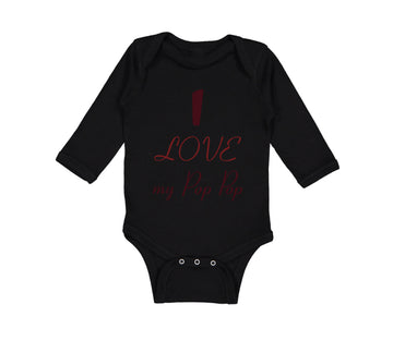 Long Sleeve Bodysuit Baby I Love My Pop Pop Grandparents Boy & Girl Clothes