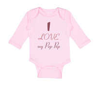 Long Sleeve Bodysuit Baby I Love My Pop Pop Grandparents Boy & Girl Clothes