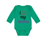 Long Sleeve Bodysuit Baby I Love My Nonna Style B Grandmother Grandma Cotton