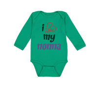 Long Sleeve Bodysuit Baby I Love My Nonna Style B Grandmother Grandma Cotton