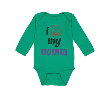 Long Sleeve Bodysuit Baby I Love My Nonna Style B Grandmother Grandma Cotton
