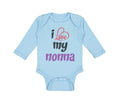 Long Sleeve Bodysuit Baby I Love My Nonna Style B Grandmother Grandma Cotton