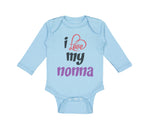Long Sleeve Bodysuit Baby I Love My Nonna Style B Grandmother Grandma Cotton