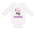 Long Sleeve Bodysuit Baby I Love My Nonna Style B Grandmother Grandma Cotton