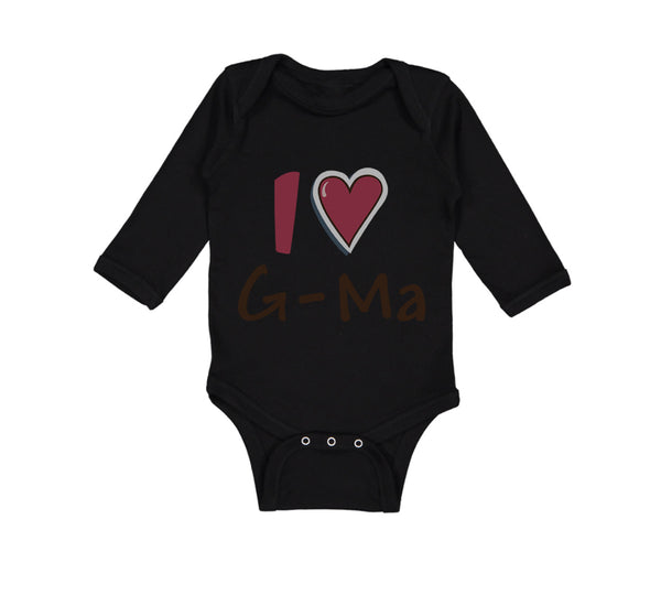 Long Sleeve Bodysuit Baby I Love Grandma Grandmother Grandma Boy & Girl Clothes