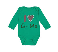 Long Sleeve Bodysuit Baby I Love Grandma Grandmother Grandma Boy & Girl Clothes