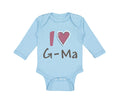 Long Sleeve Bodysuit Baby I Love Grandma Grandmother Grandma Boy & Girl Clothes