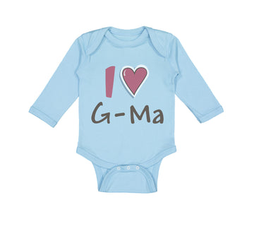 Long Sleeve Bodysuit Baby I Love Grandma Grandmother Grandma Boy & Girl Clothes