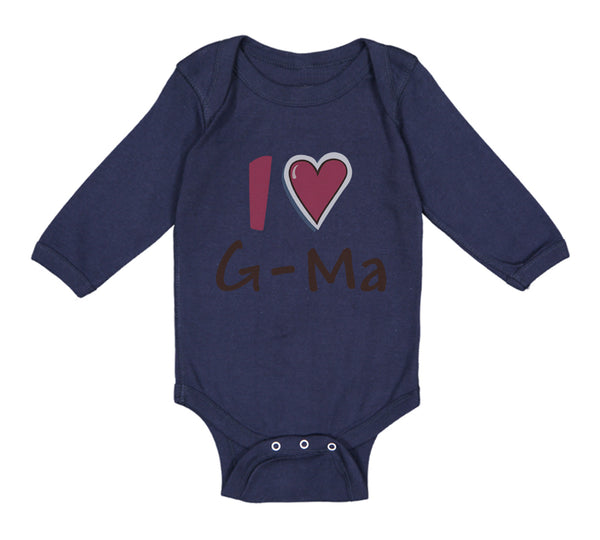 Long Sleeve Bodysuit Baby I Love Grandma Grandmother Grandma Boy & Girl Clothes