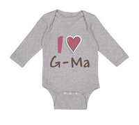 Long Sleeve Bodysuit Baby I Love Grandma Grandmother Grandma Boy & Girl Clothes