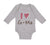 Long Sleeve Bodysuit Baby I Love Grandma Grandmother Grandma Boy & Girl Clothes